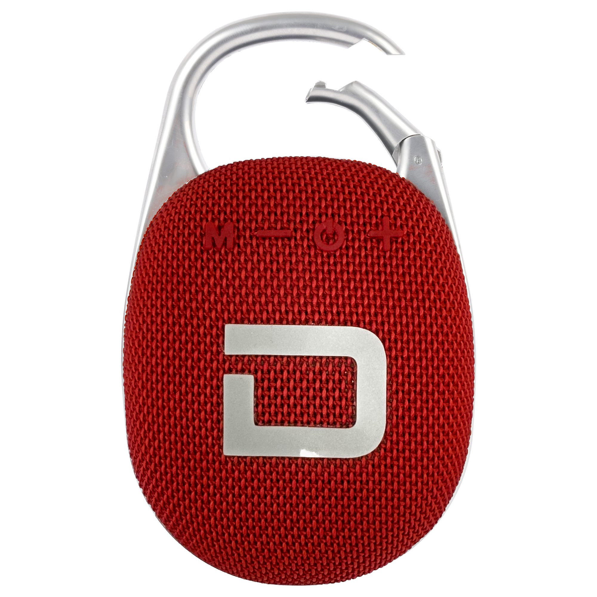 Dolphin Audio Portable Waterproof Bluetooth Clip Speaker — 6-Hour Playtime, Splashproof, Red, Model# CLP-500RED